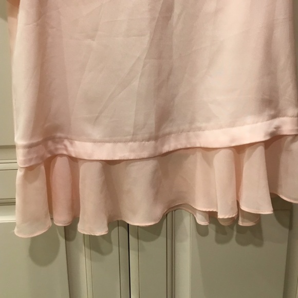 New Madison Marcus blush pink peplum ruffle hem top - Picture 3 of 4